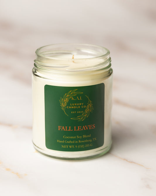 Fall Leaves Candle