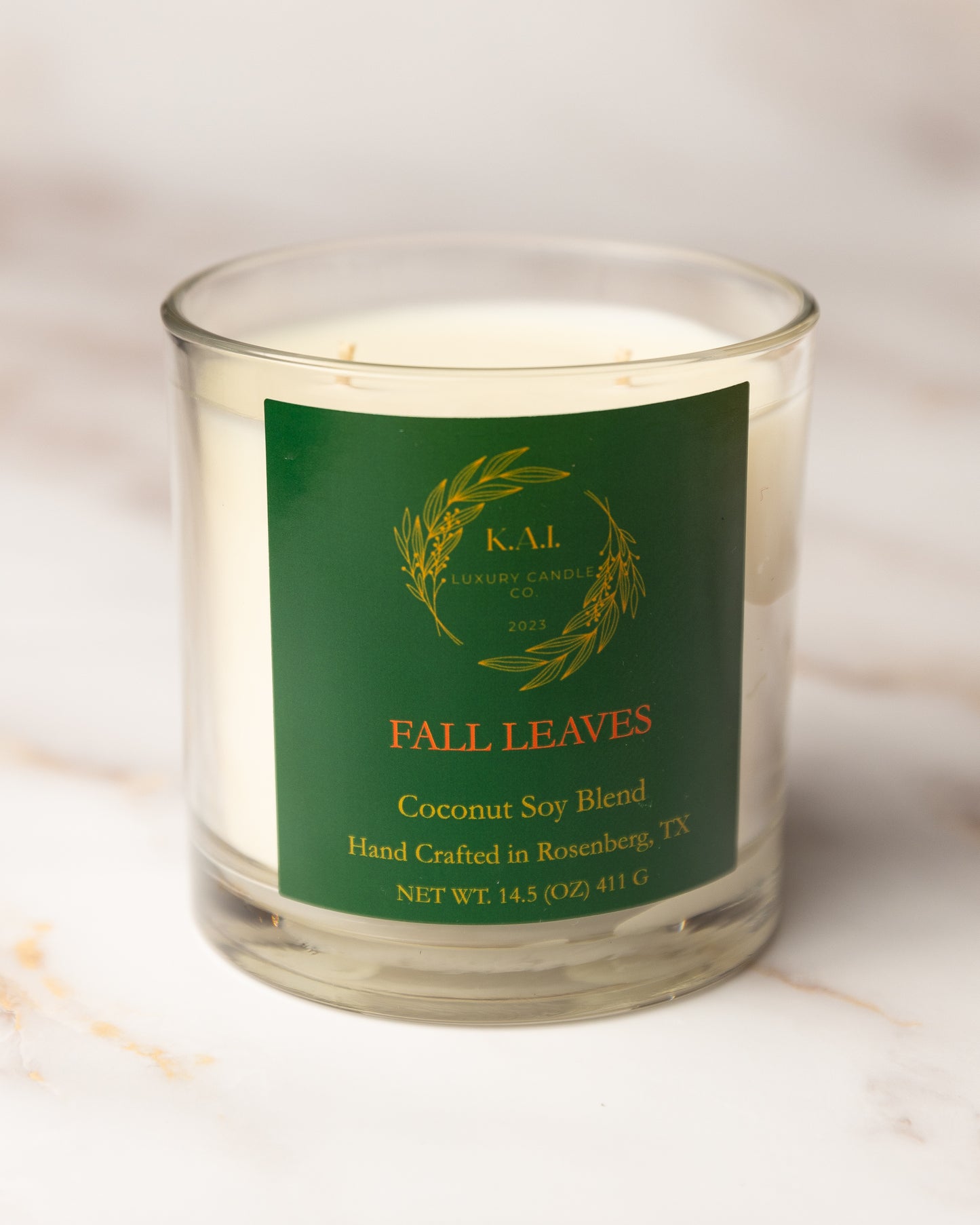 Fall Leaves Candle